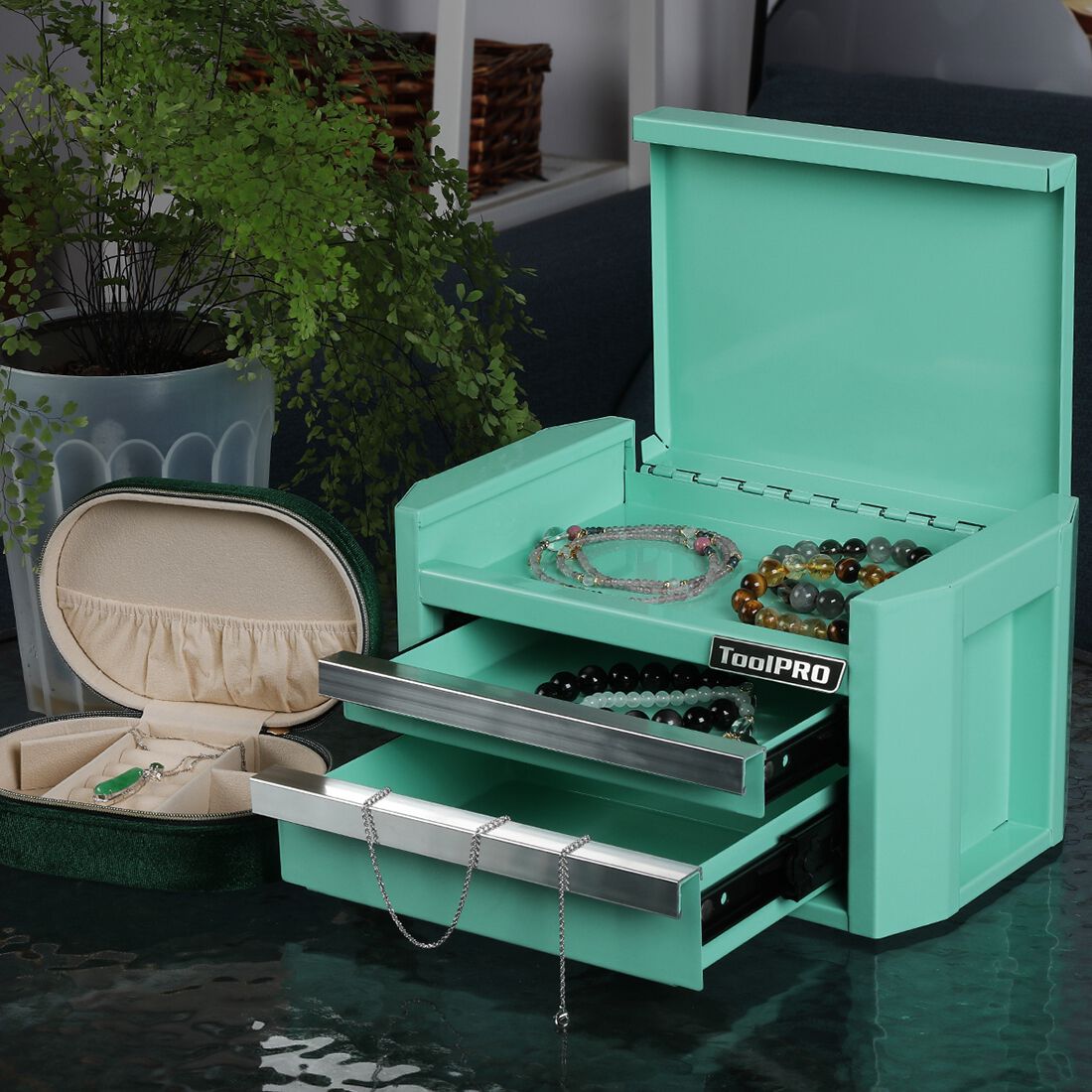 ToolPRO Mini Edge Tool Chest Aqua, , scaau_hi-res