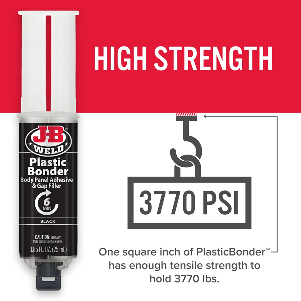 JB Weld Plastic Bonder 25mL Black 50139, , scaau_hi-res