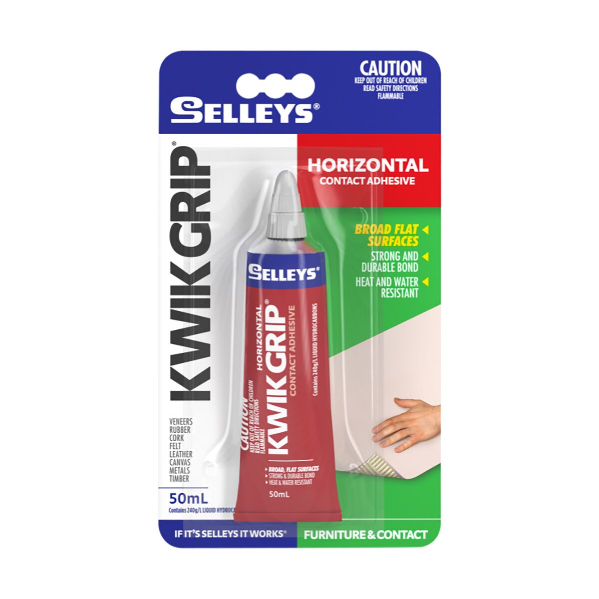 Selleys Kwik Grip Horizontal 50ml, , scaau_hi-res