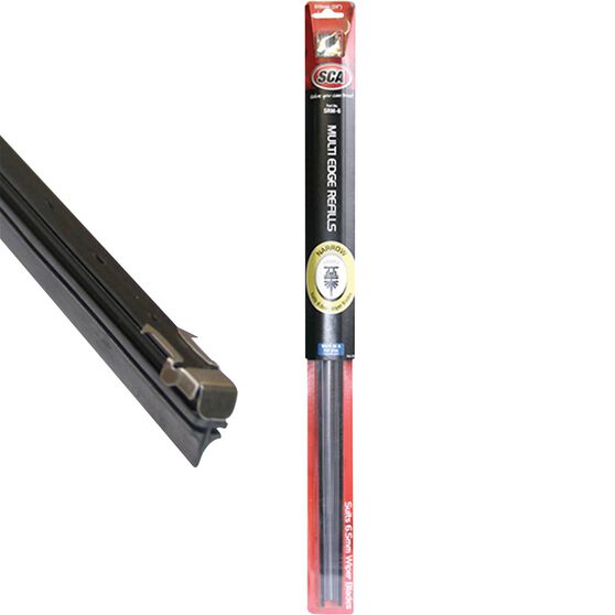 SCA Wiper Refill Single Edge Narrow Back 6.5mm, Pair Supercheap Auto