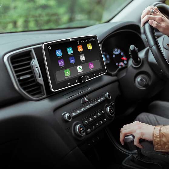 Aerpro 9" Floating Screen Apple CarPlay & Android Auto Monitor, , scaau_hi-res