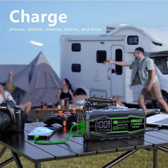 CAROSS T18Max 12V 2000A Compact Smart Lithium Jump Starter With Built-in 3 Mode Light, , scaau_hi-res