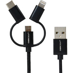 Cabin Crew Charging Cable Multi-Tip (Lightning/Type C/Micro USB), , scaau_hi-res