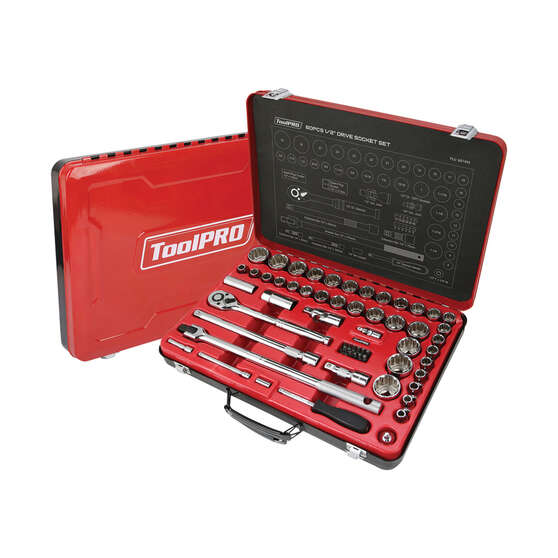 ToolPRO Socket Set 1/2" Drive Metric/SAE 60 Piece, , scaau_hi-res