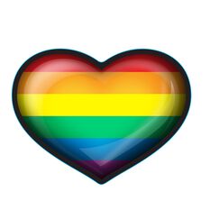 Sticker Rainbow Heart , Vinyl, , scaau_hi-res
