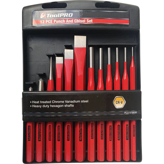 ToolPRO Punch & Chisel Set 12 Piece, , scaau_hi-res