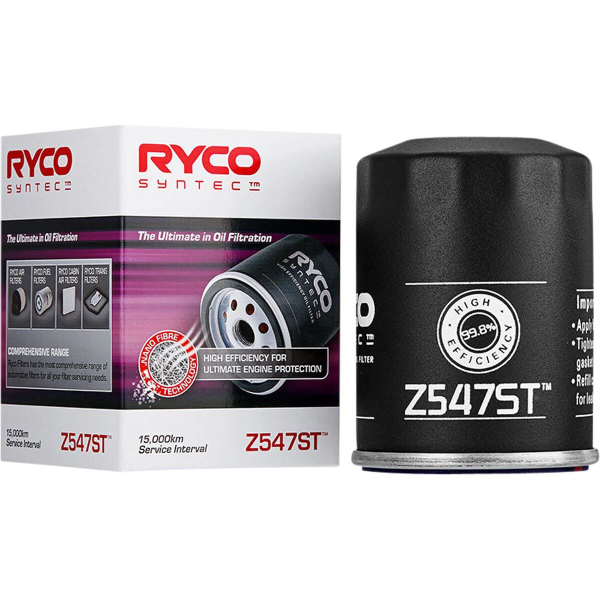 Ryco SynTec Oil Filter - Z547ST (Interchangeable with Z547