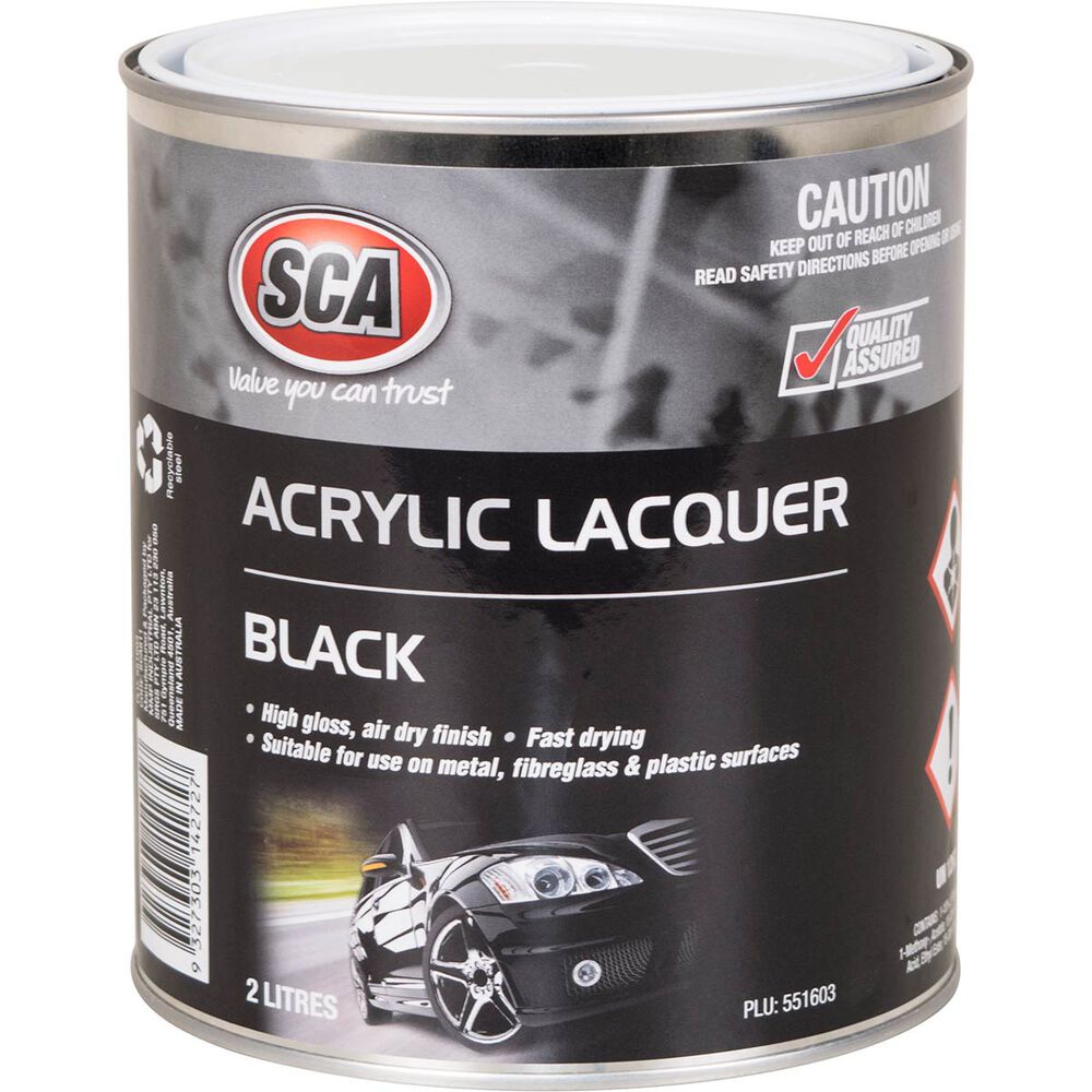 SCA Acrylic Paint Black, 2 Litre Supercheap Auto