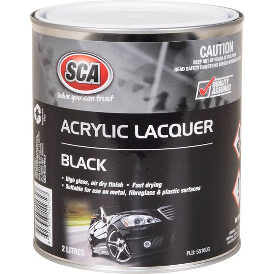 SCA Acrylic Paint, Black - 2 Litre, , scaau_hi-res
