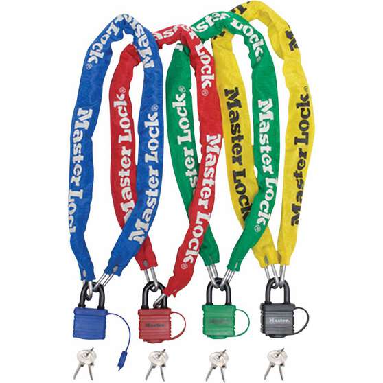 Master Lock Street Flexium Chain and Padlock - 40mm, 6mm x 90cm, , scaau_hi-res