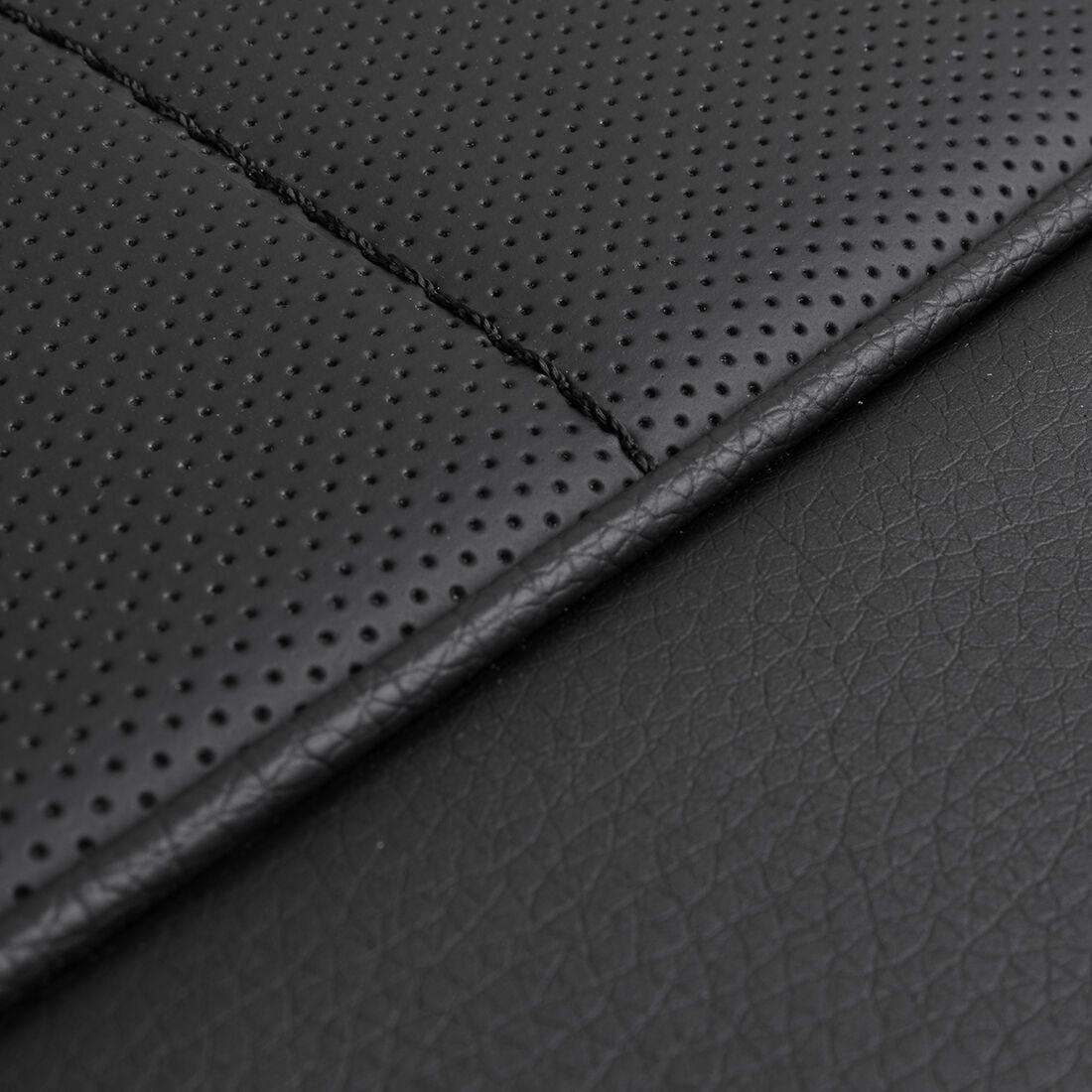 SCA Leather Look Seat Covers Black Adjustable Headrests Airbag Compatible 30SAB, , scaau_hi-res