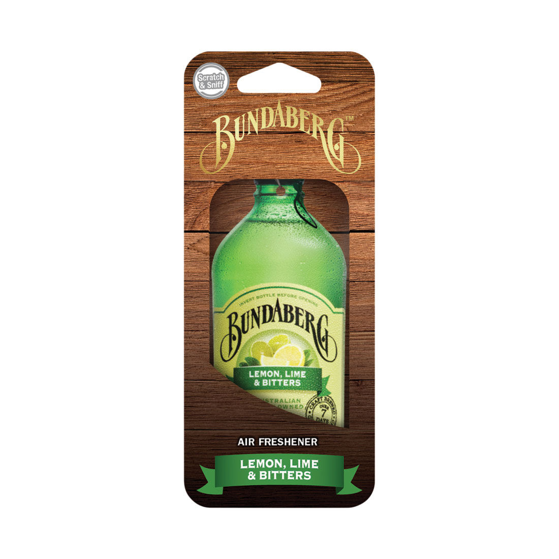 Bundaberg Carded Air Freshener - Lemon, Lime & Bitters, , scaau_hi-res