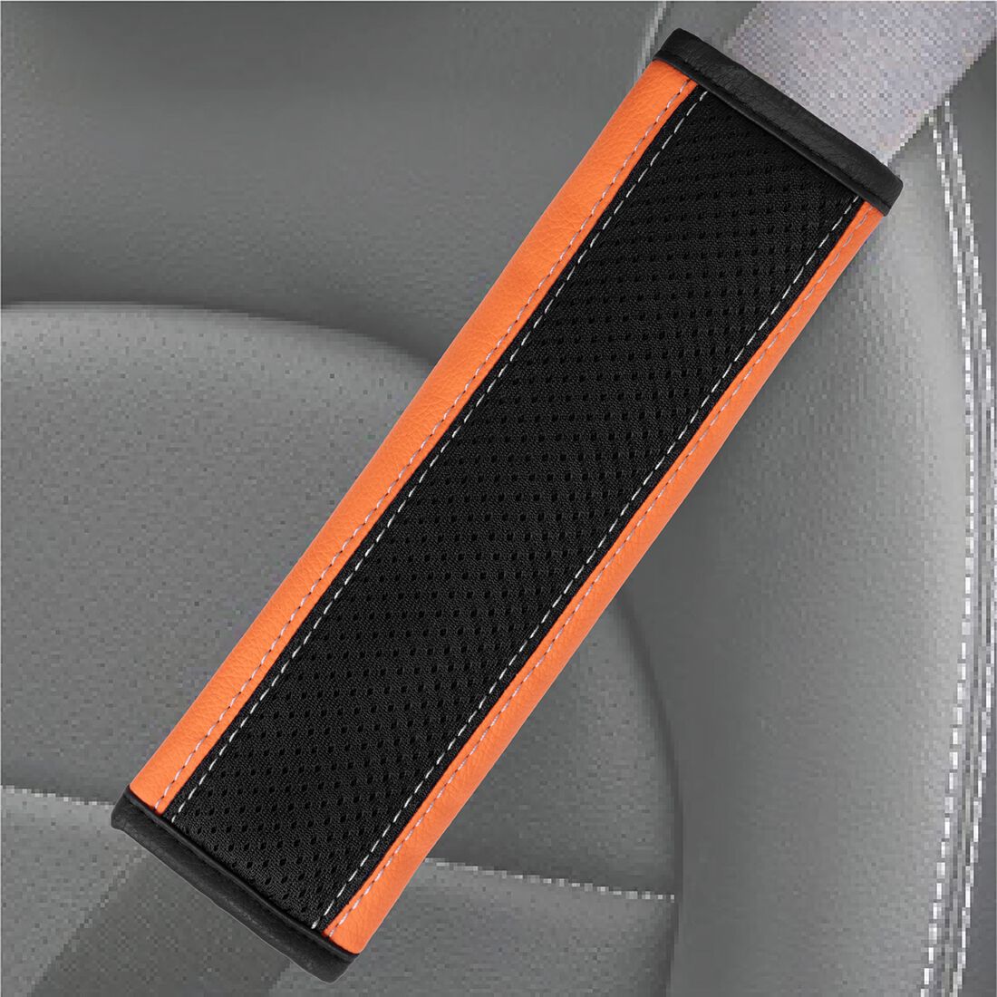 SCA Steering Wheel Cover & Seat Belt Buddie Set Orange, , scaau_hi-res