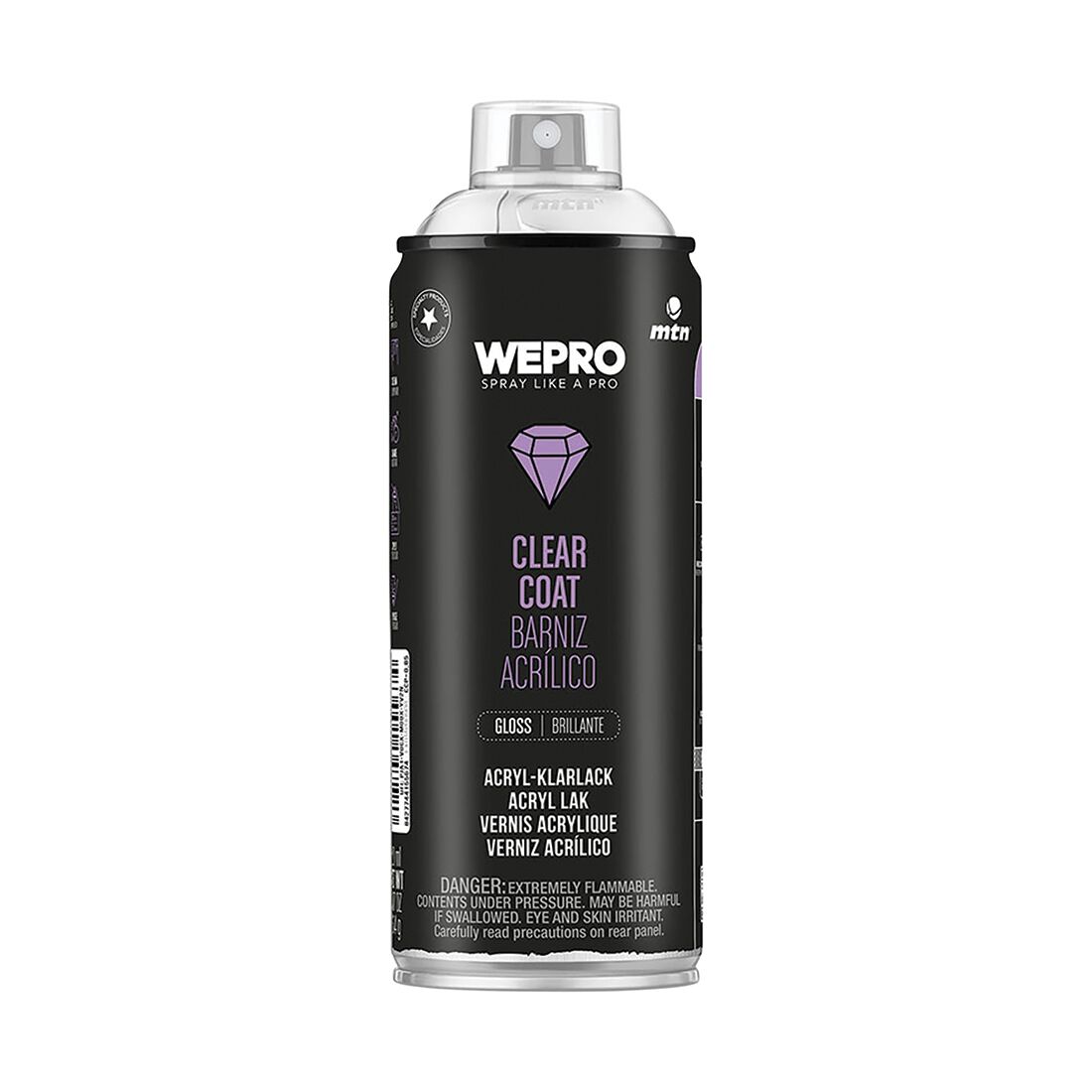 MTN Pro Acrylic Clear Coat Gloss Spray Paint 400mL, , scaau_hi-res