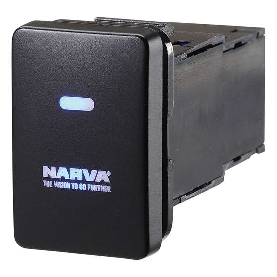 Narva OE Style Switch - Suits Toyota Landcruiser Prado 150-200 Series, Blank Push On/Off Blue LED, Toyota, 63300BL, , scaau_hi-res