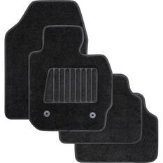 SCA Accelerator Cutout Carpet Car Floor Mats - Set of 4, Black, , scaau_hi-res