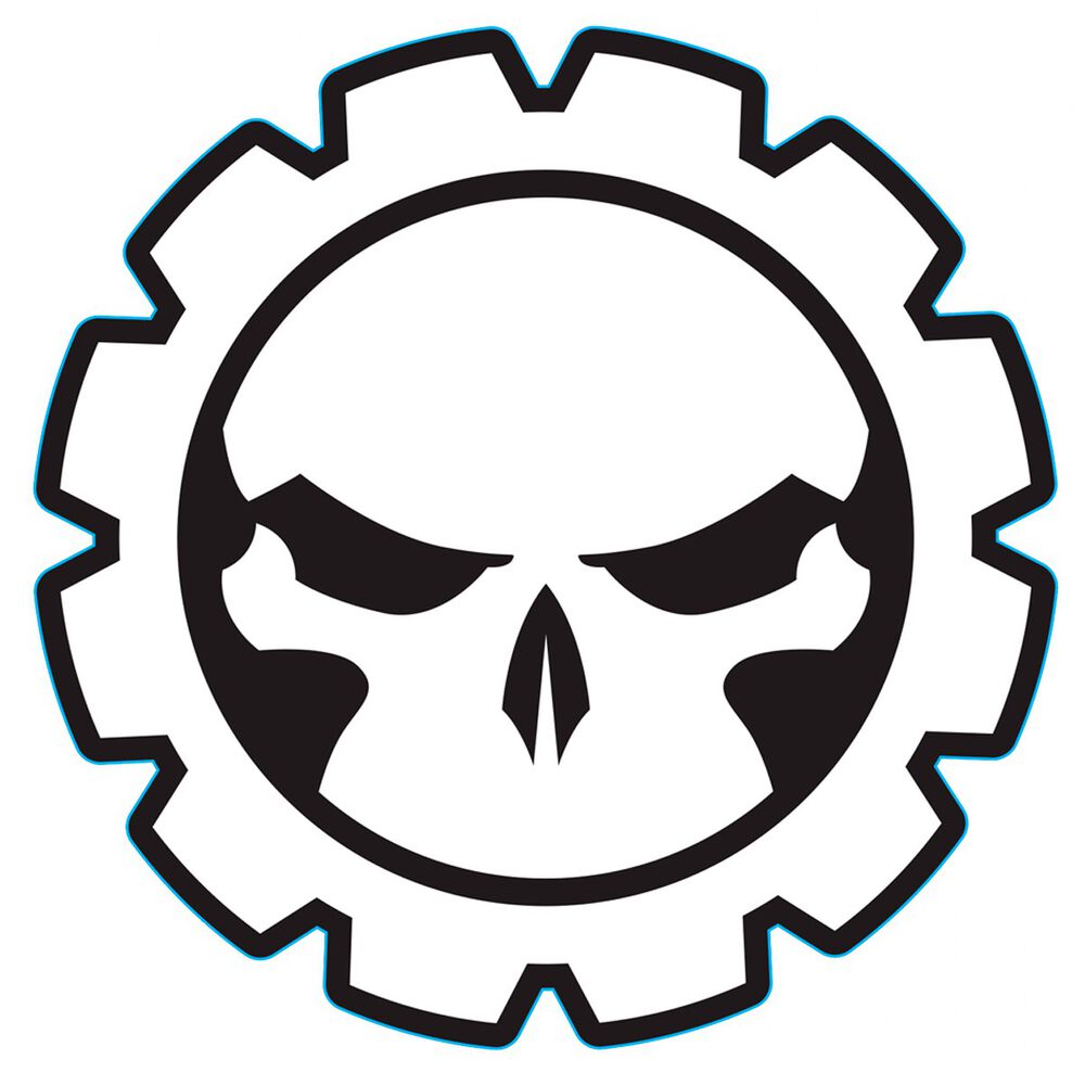 Hot Stuff Sticker Gear Skull, Chrome Supercheap Auto