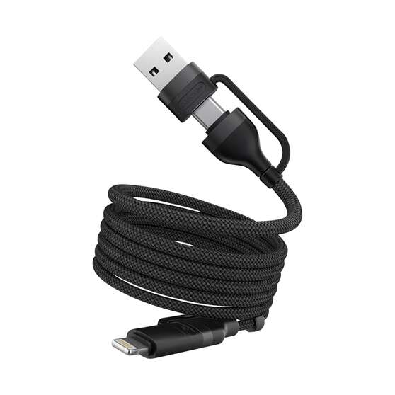 Cabin Crew USB-C/USB-A to USB-C/Lightning Magnetic Cable Black, , scaau_hi-res