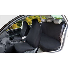Best Buy Seat Cover Pack - Black Built-in Headrests Airbag Compatible, , scaau_hi-res