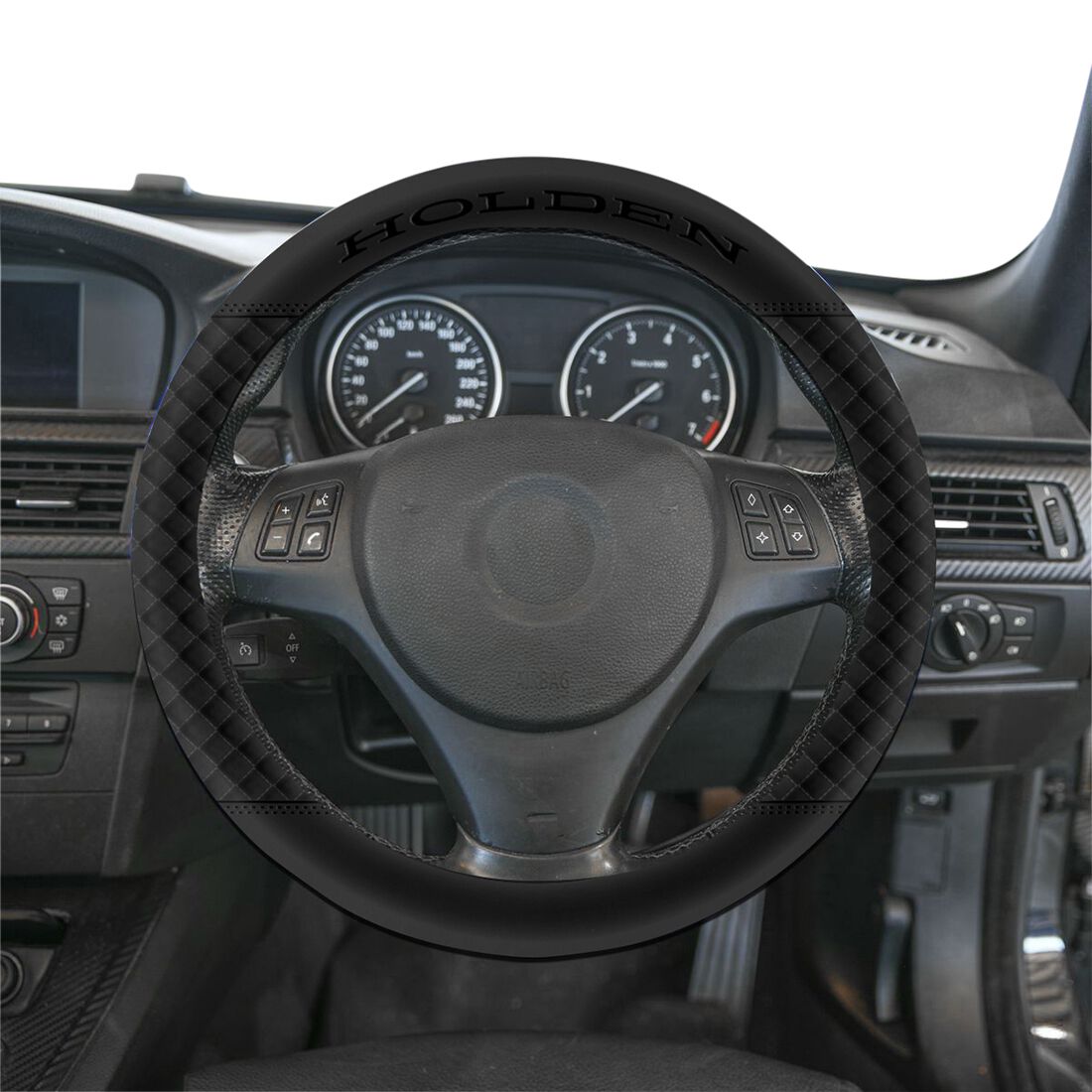 Holden Heritage Belmont Rigid Steering Wheel Cover - Black, , scaau_hi-res