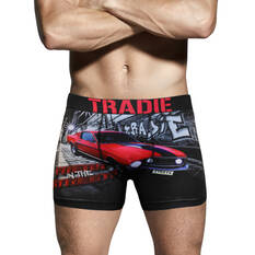 Tradie Mens Freak in The Streets Trunks Red L, Red, scaau_hi-res