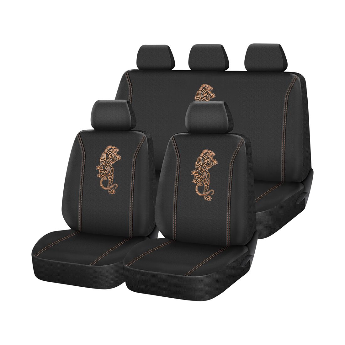 SCA Tiger Jacquard Seat Cover Bronze/Black, , scaau_hi-res