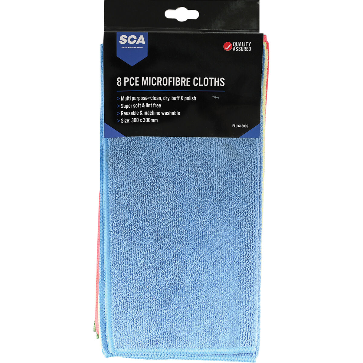 SCA Microfibre Cloths 8 Pack, , scaau_hi-res