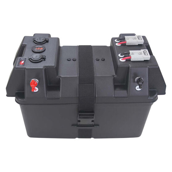 XTM Powered Battery Box with USB & Accessory Socket Supercheap Auto