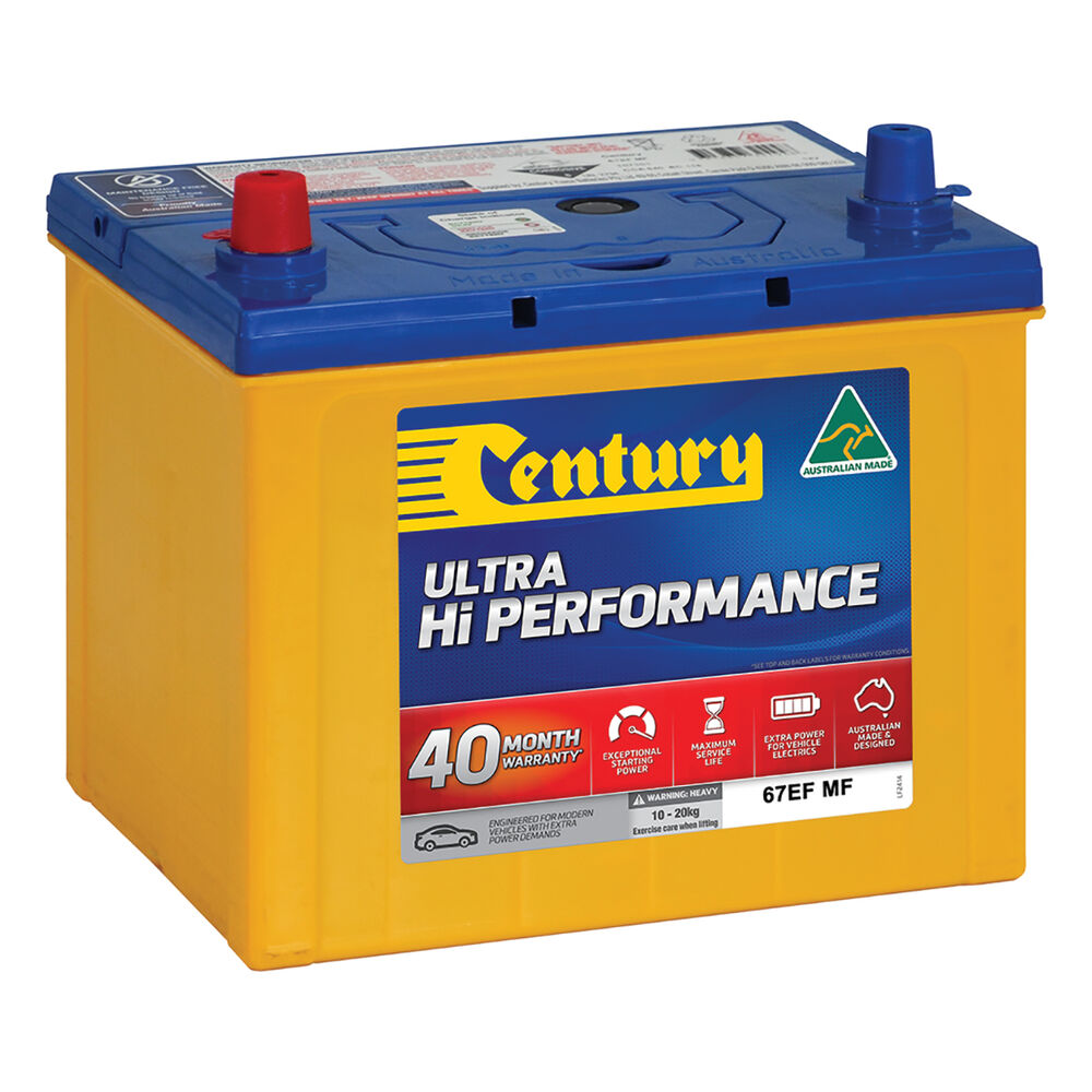 Century Ultra Hi Performance Car Battery 67EF MF Supercheap Auto