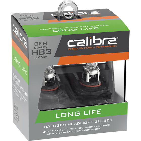 Calibre Long Life Headlight Globes - HB3, 12V 60W, CALLHB3, , scaau_hi-res