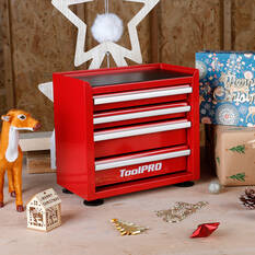 ToolPRO Mini Tool Cabinet 4 Drawer Red, , scaau_hi-res