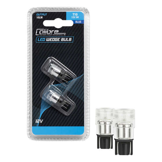 Calibre Automotive Globes - LED Blue Wedge 12V, 5W, T-10, , scaau_hi-res