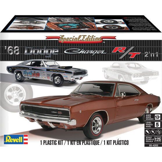 Revell '68 Dodge Charger R/T 1:25 Model Build Kit, , scaau_hi-res