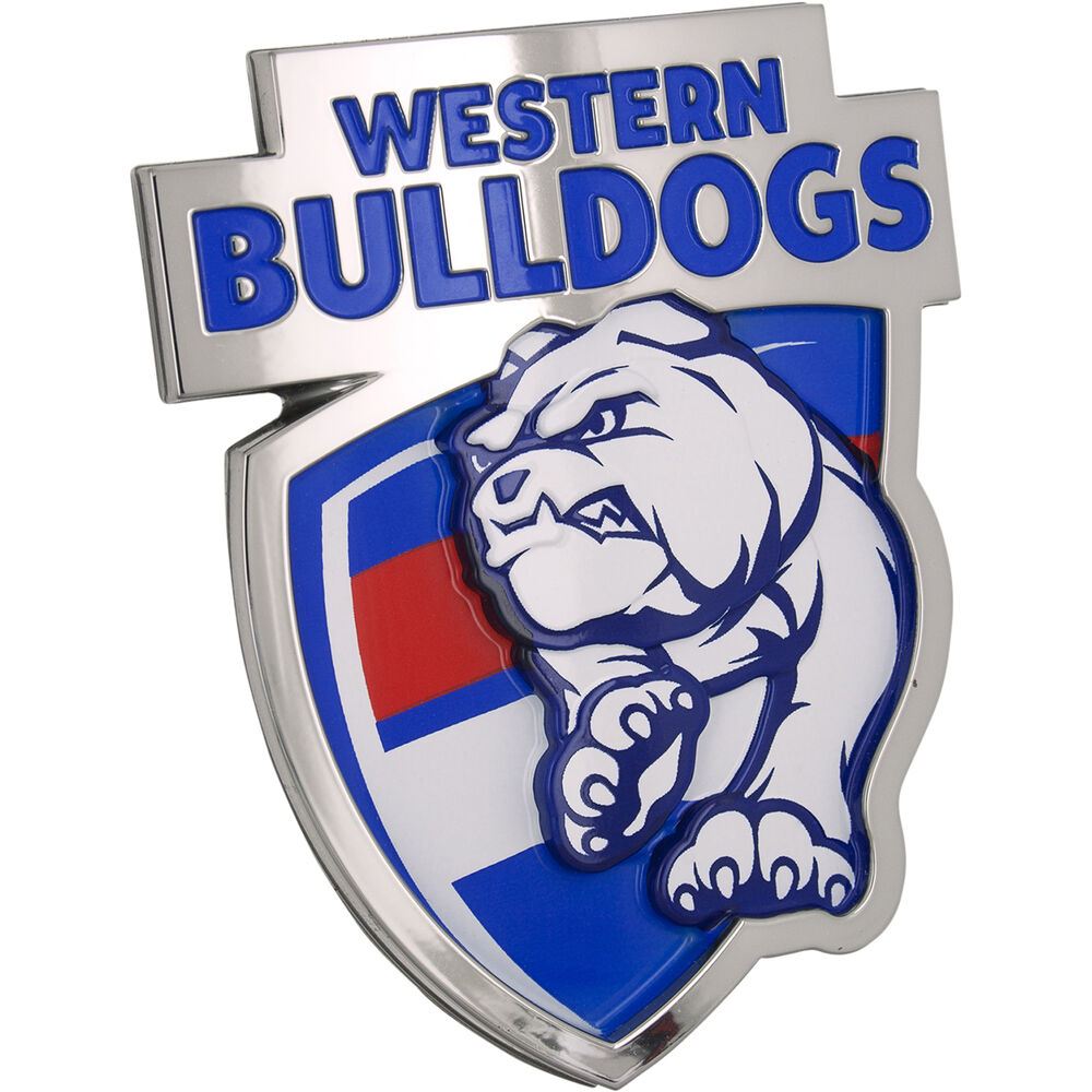 Western Bulldogs Afl Supporter Logo 3d Chrome Finish Supercheap Auto