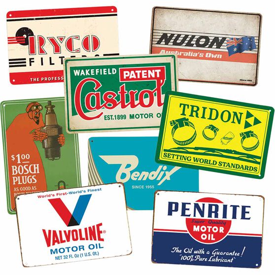 Retro Vintage Style Branded Tin Sign Single Sign Supercheap Auto