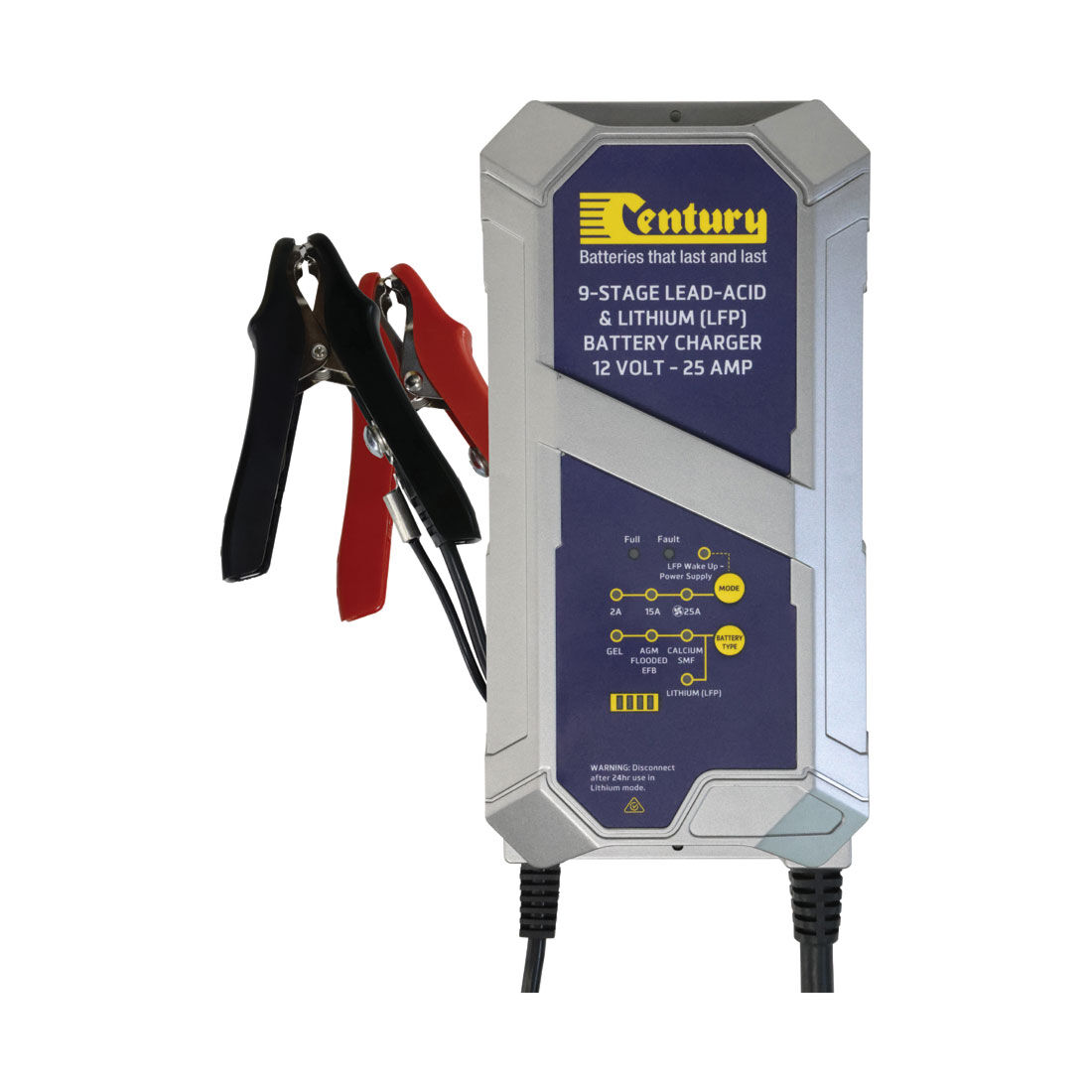 Century CC1225-XLi 12V 2/15/25A 9 Stage Lithium Battery Charger, , scaau_hi-res