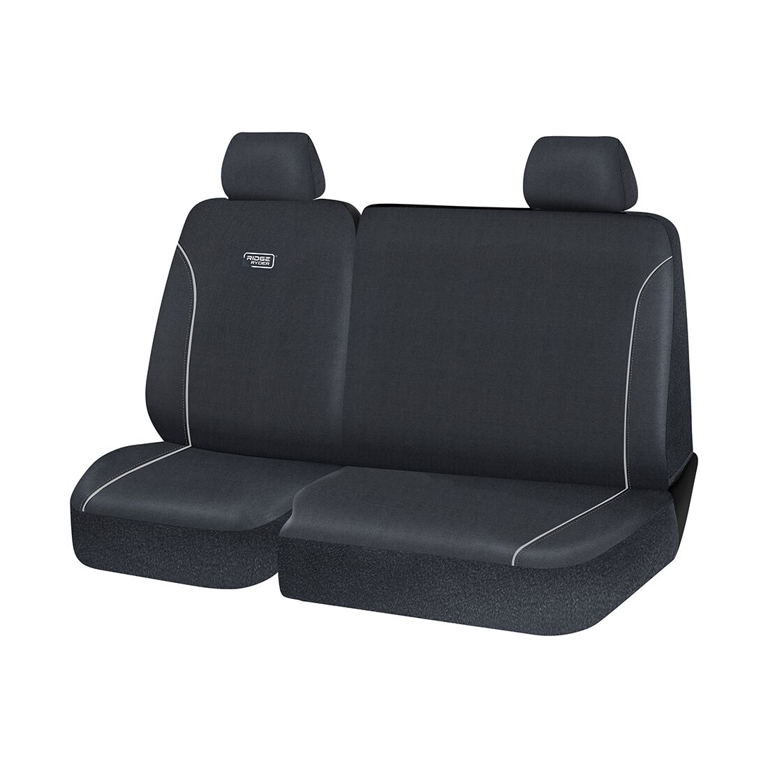 Ridge Ryder Canvas Piping Seat Covers Black/Grey 401SAB, , scaau_hi-res
