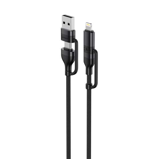Cabin Crew USB-C/USB-A to USB-C/Lightning Magnetic Cable Black, , scaau_hi-res