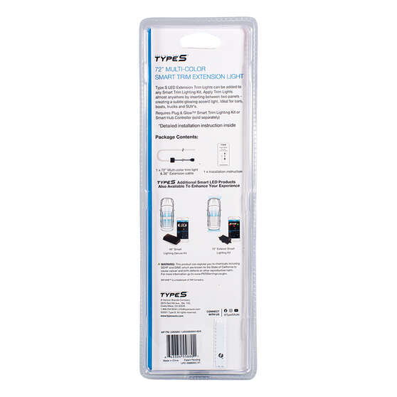 Type S Interior LED Accessory 72" Trim Light Extension, , scaau_hi-res