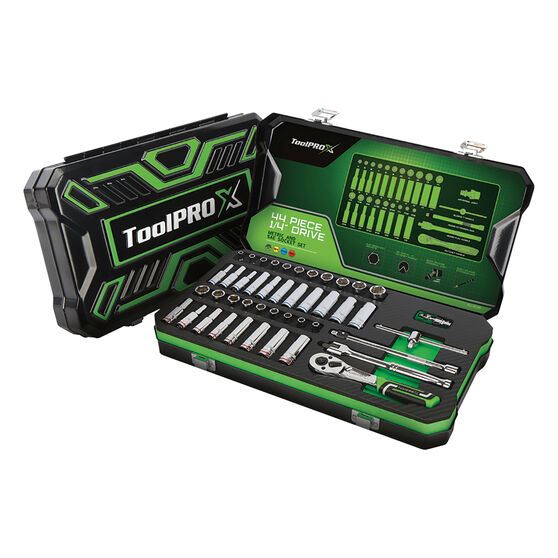 ToolPROX Socket Set 1/4" Drive Metric/SAE 44 Piece Supercheap Auto