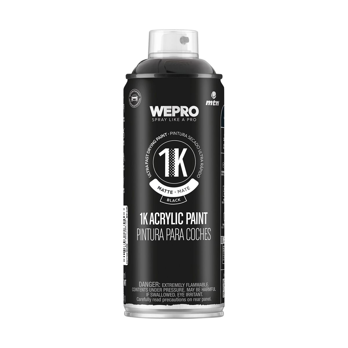 MTN 1K Acrylic Enamel Black Matte 400ml, , scaau_hi-res