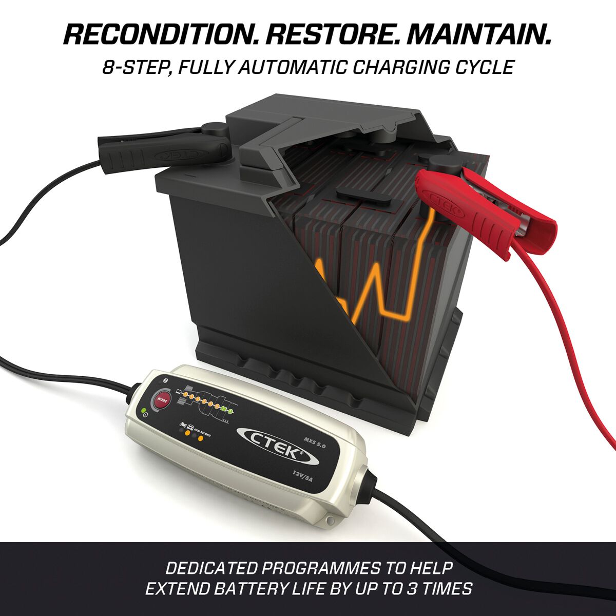 C-Tek Battery Charger 12V 5 Amp 8 Stage - MXS5.0, , scaau_hi-res