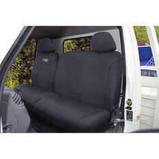 Ridge Ryder Canvas Ute Seat Covers Charcoal/Black Piping Adjustable Headrests Front (without cut out) 301SAB, , scaau_hi-res