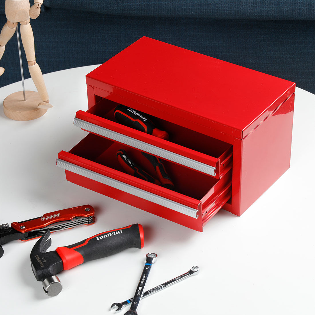 ToolPRO Mini Tool Chest 2 Drawer Red, , scaau_hi-res
