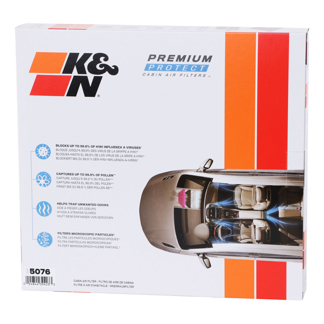 K&N Premium Disposable Cabin Air Filter - DVF5076, , scaau_hi-res
