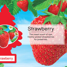 Little Trees Air Freshener - Strawberry 3 Pack, , scaau_hi-res