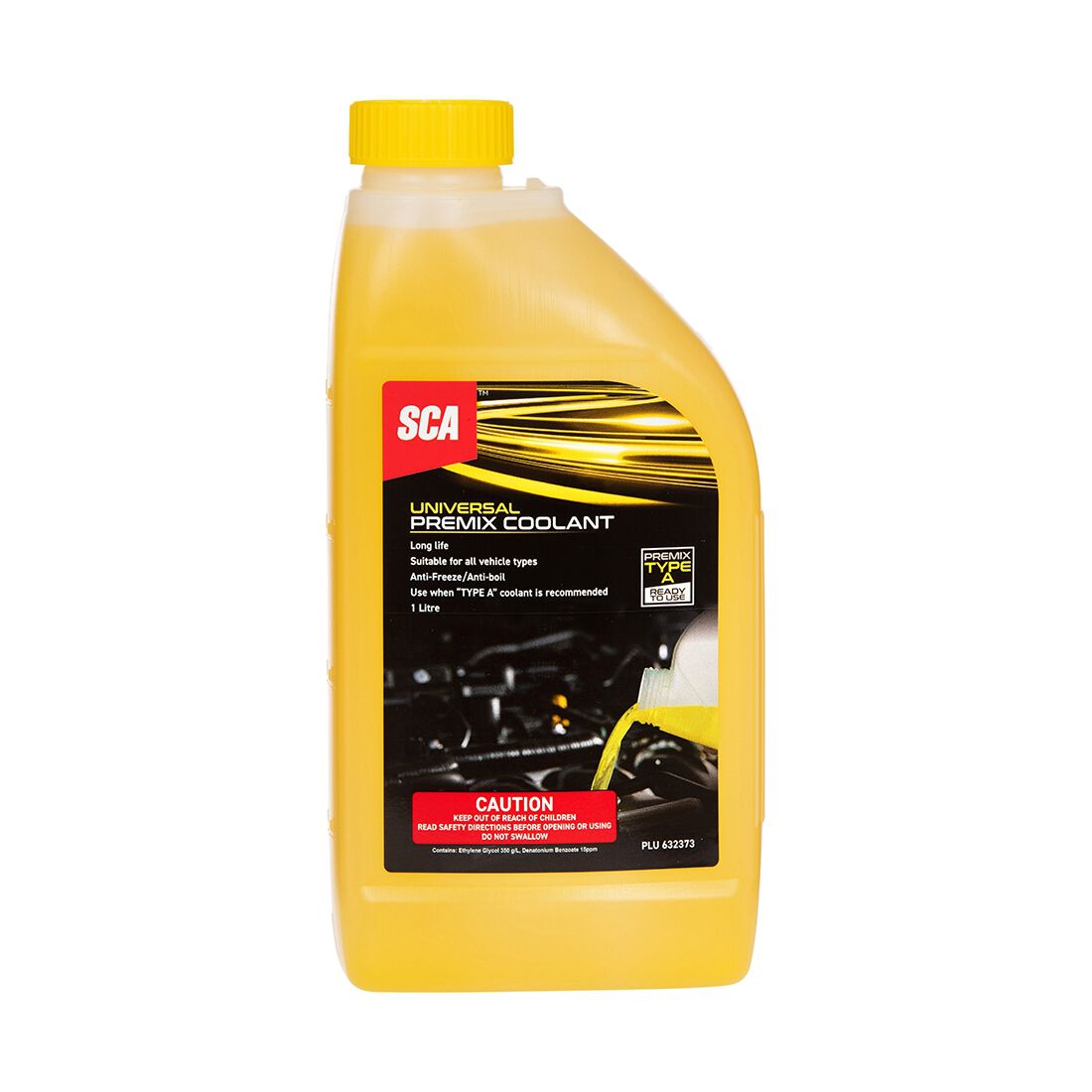 SCA Yellow Universal Top Up Coolant - 1 Litre, , scaau_hi-res