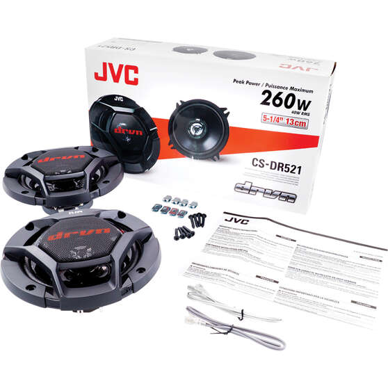JVC CS-DR521 2-Way 5.25 Inch Speakers, , scaau_hi-res