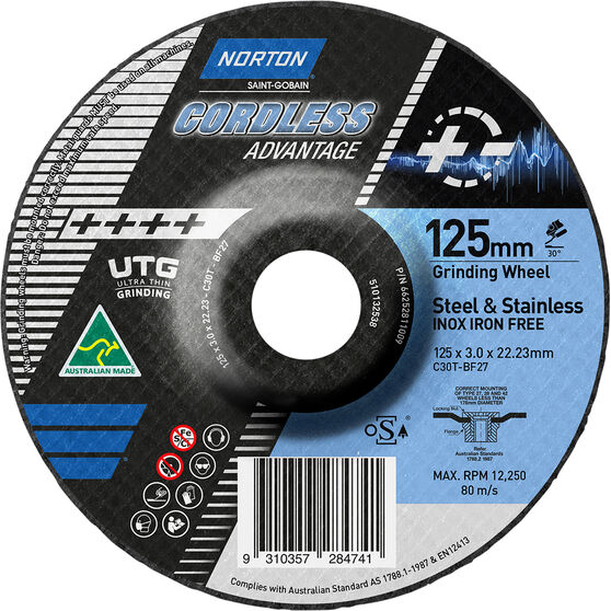 Norton Cordless UTG Wheel 125mm, , scaau_hi-res