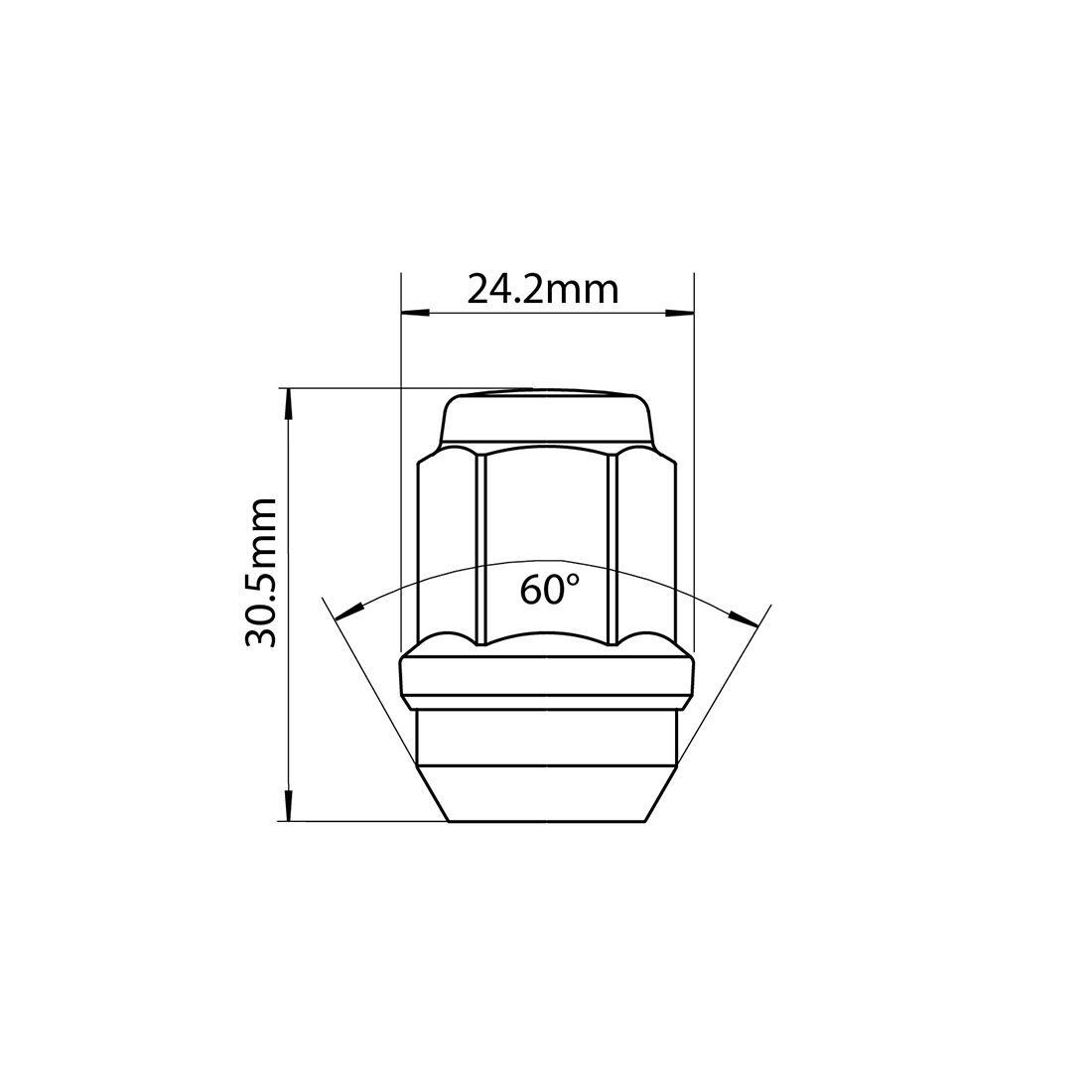 Tridon Wheel Nuts M12x1.5. Tapered Seat. 19mm Hex. Chrome Finish, , scaau_hi-res